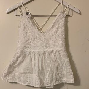 Chic White Lace Camisole Top